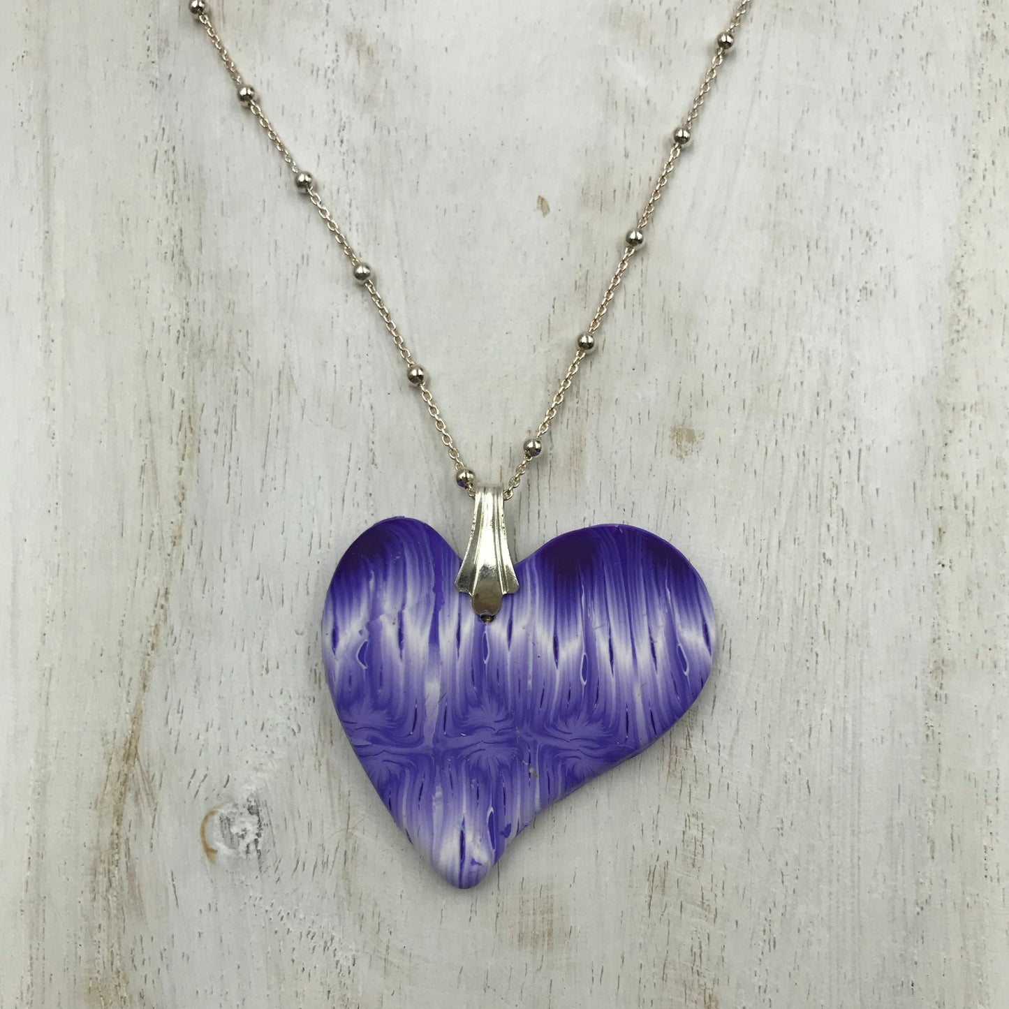 “Nerea” Heart pendant - Sterling Silver 925 necklace by Stephanie Fraselle - Artisan Jewellery Design