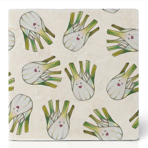 Natural stone art tile  "Fennel"