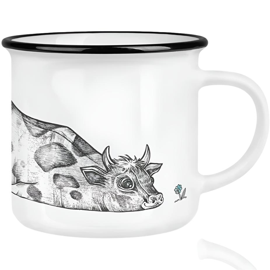 Hochwertige Keramiktasse - Cow Chillin