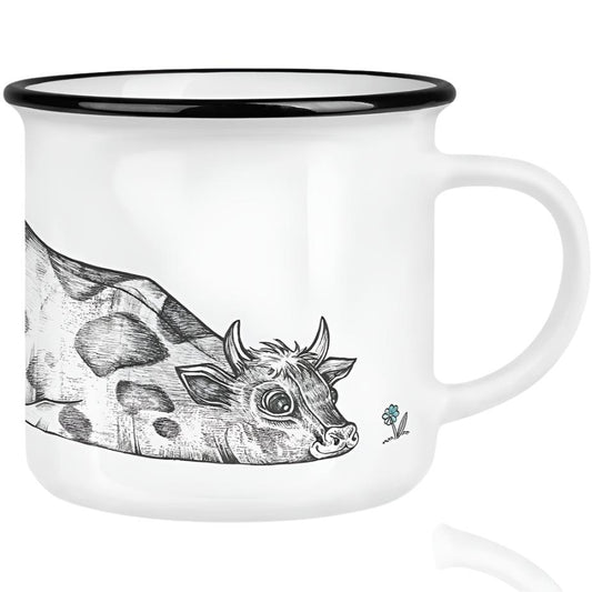 Hochwertige Keramiktasse - Cow Chillin