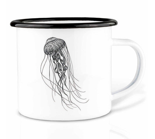 Enamel cup - Jellyfish
