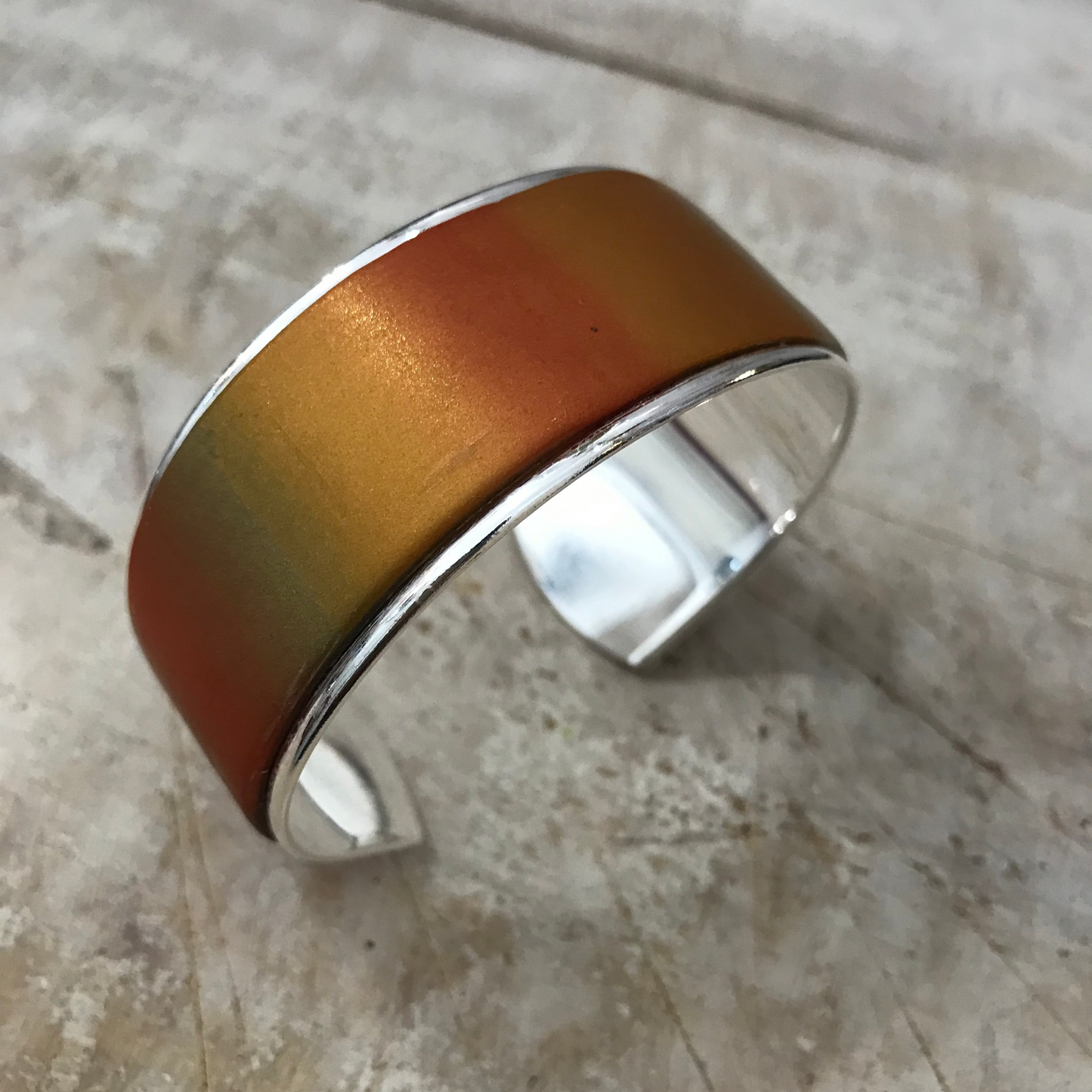 ¨Golden¨blends bracelet cuff by Stephanie Fraselle - Artisan Jewellery Design