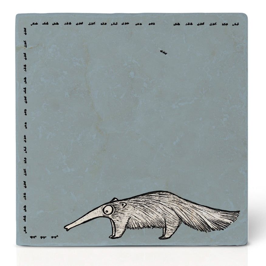 Natural stone art tile  "Anteater"