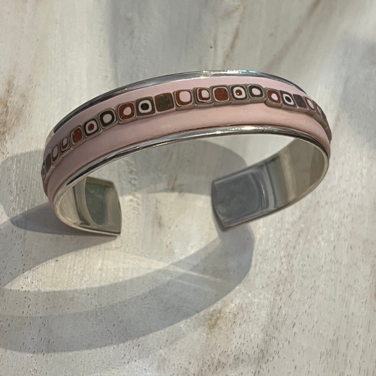 ¨Gilded Rose¨mosaic bracelet cuff by Stephanie Fraselle - Artisan Jewellery Design