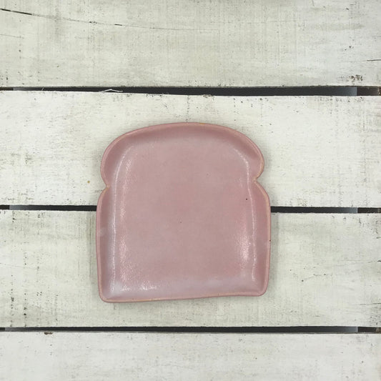 HANDCRAFTED Artisan Pottery Toast plate -PINK