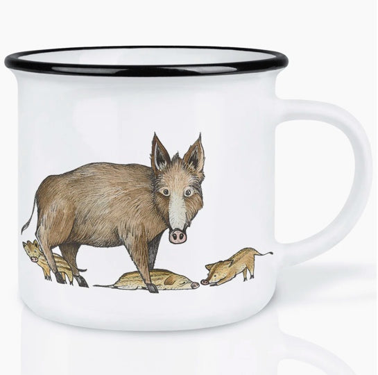 Hochwertige Keramiktasse - Weihnachts-Waschbär-Magier
