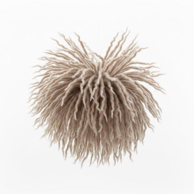 Cappuccino Flower Pin | Anemone Brooch | Handmade Merino Wool