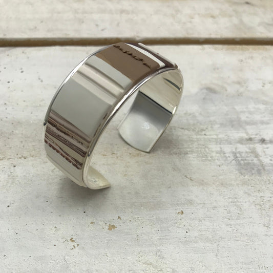 “Cappucino” 23mm Bracelet cuff by Stephanie Fraselle - Artisan Jewellery Design