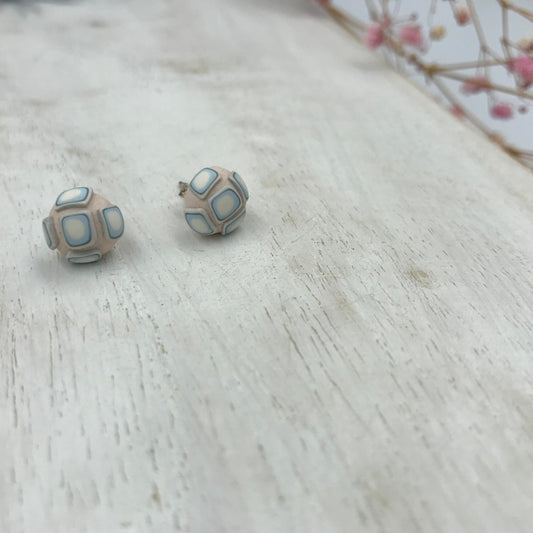 “ Pastel Hues ”  925 STERLING SILVER  - handmade Earring studs - by Stephanie Fraselle - Artisan Jewellery Design