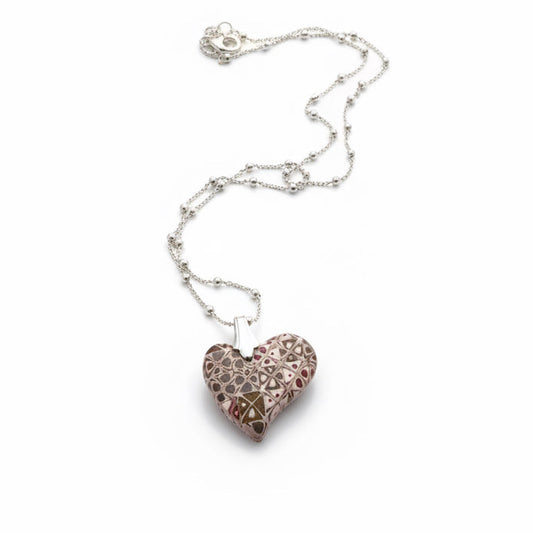 Mini Heart | Gilded Rose | Sterling Silver | Mosaic