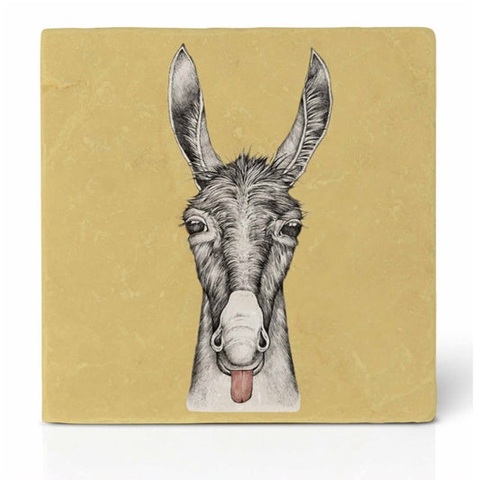 Natural stone art tile“ Donkey”