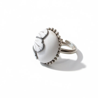 White Bloom | Sterling Silver 925 | adjustable ring