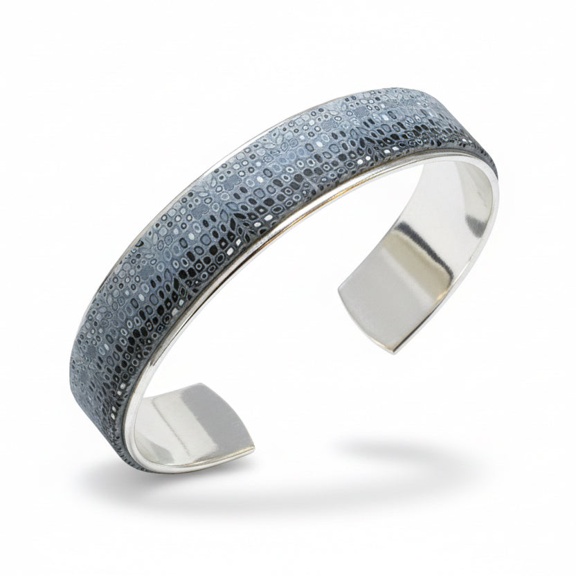 Blue denim|Bracelet cuff|Slim