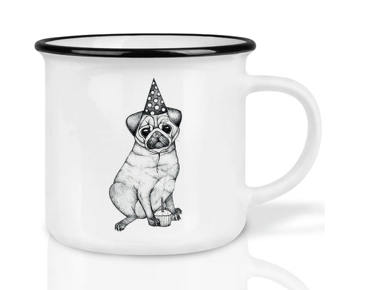 Hochwertige Keramiktasse - Mops