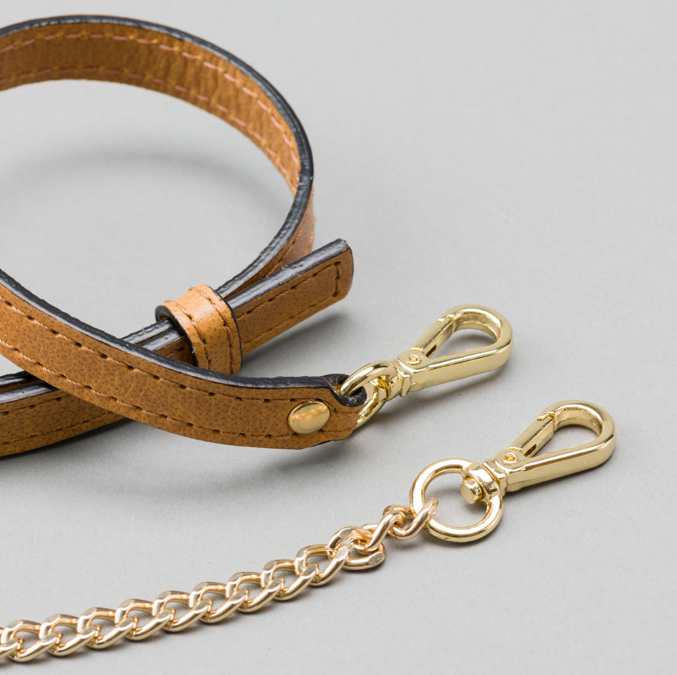 Mini Lluna Handytasche aus Leder - SENF GOLD