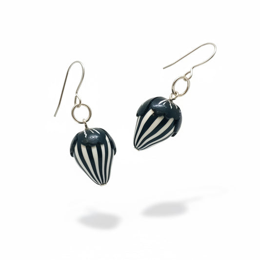 Magic Moments | Hand Sculpted pinstripe Strawberry Earrings
