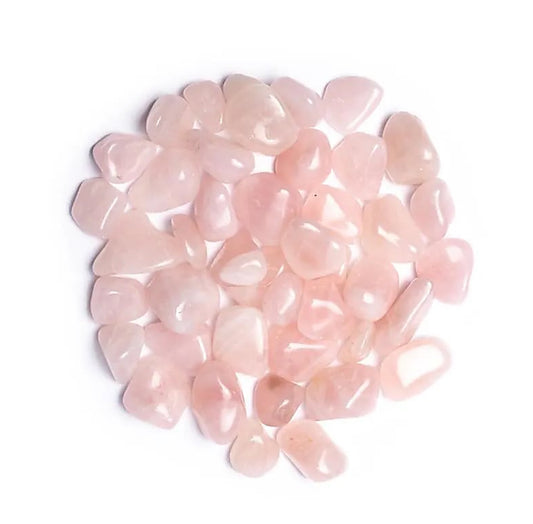 Smooth, tumbled stone chunks of ROSE QUARTZ  mineral stone .Class A quality
