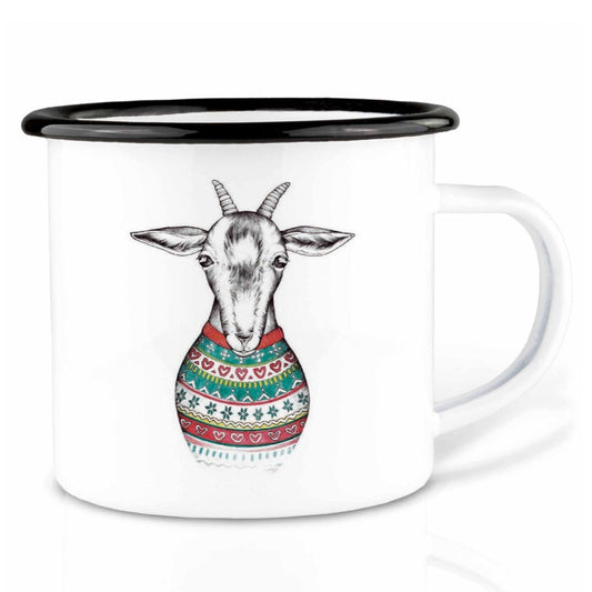 Emaille Tasse - Die ZIEGE