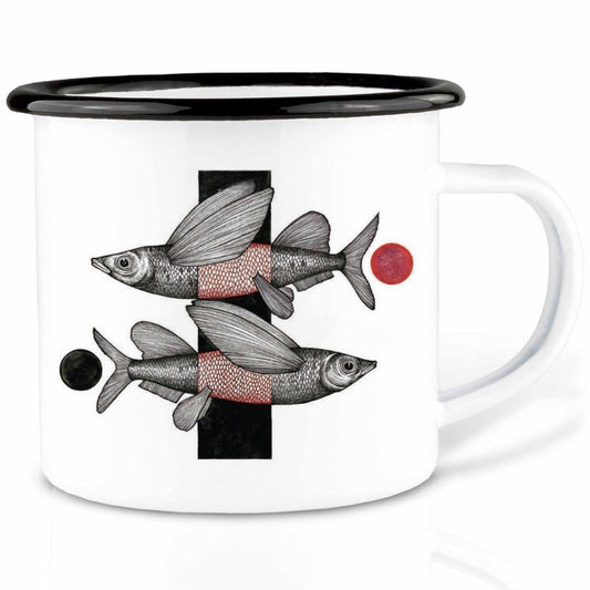 Enamel cup - Flying Fish Duo