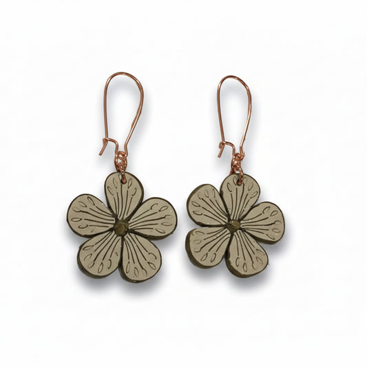 Cappuccino Cream | Flower Earrings