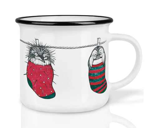 High quality ceramic mug- Christmas socks