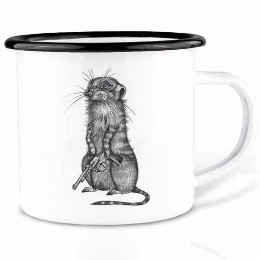 Enamel cup - Johnny the Pistol