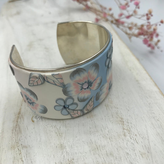 “ Pastels Hues”  37mm  Bracelet cuff by Stephanie Fraselle - Artisan Jewellery Design