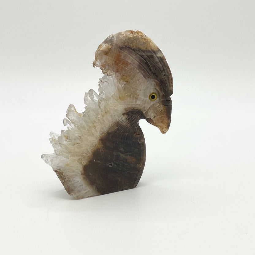 Druzy Quartz Hand Carved Eagle