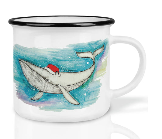 High quality ceramic mug- Christmas Whale