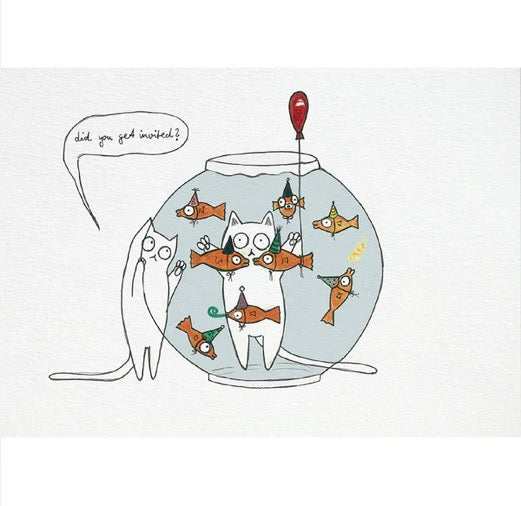 Postcard - Fish Party - “Did you get Invited?”