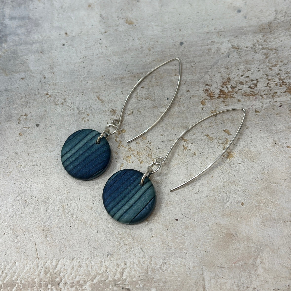 “Sea Foam  ”  925 STERLING SILVER  - handmade Earring drops - by Stephanie Fraselle - Artisan Jewellery Design