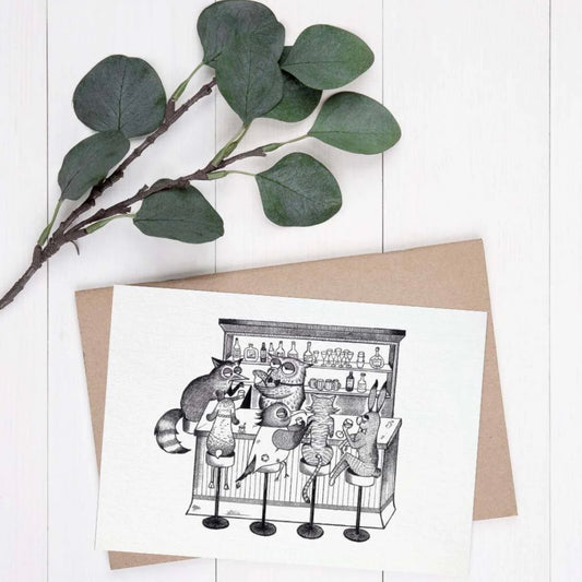 Postcard - Animal Bar