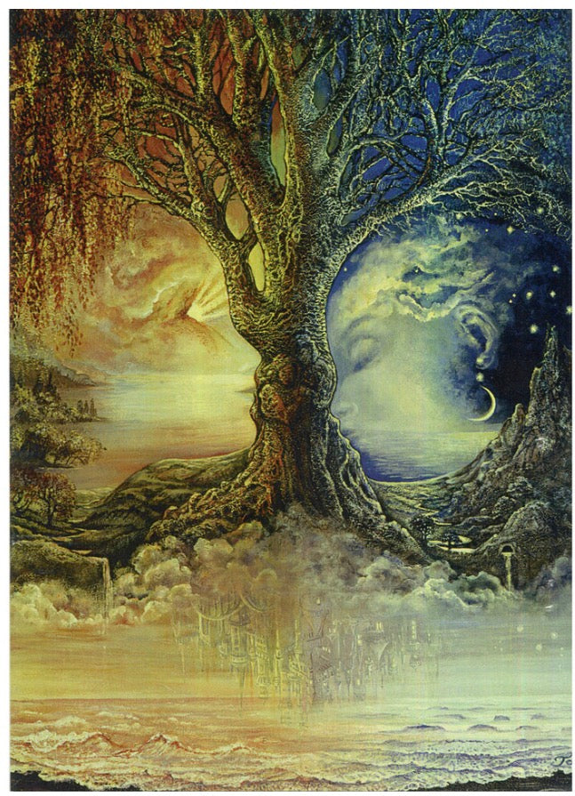 Tree Of Day and Night  —   Greeting Card(Blank)