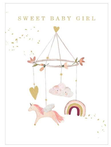 Sweet Baby Girl Greeting Card (New Baby)