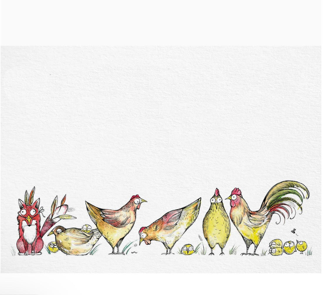 Postcard - Fox disguised as a Chicken