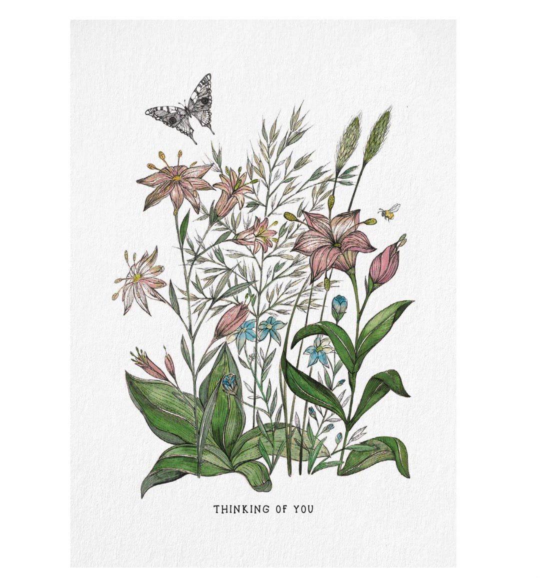 Postcard - Thinking Of You - Flowers