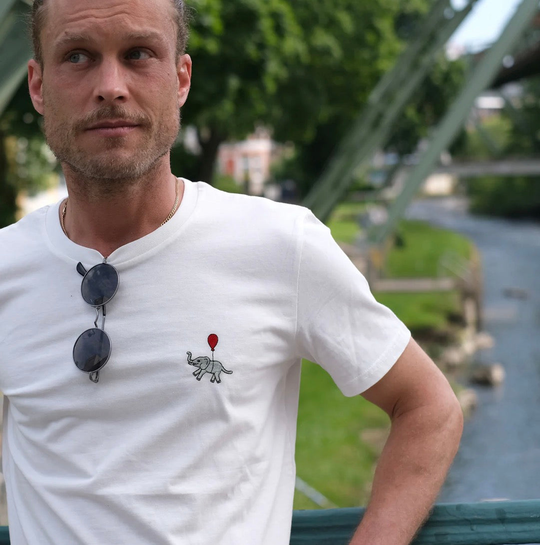 Best Organic Super Soft unisex T-shirt - Tuffi The Elephant - Embroidered Motif