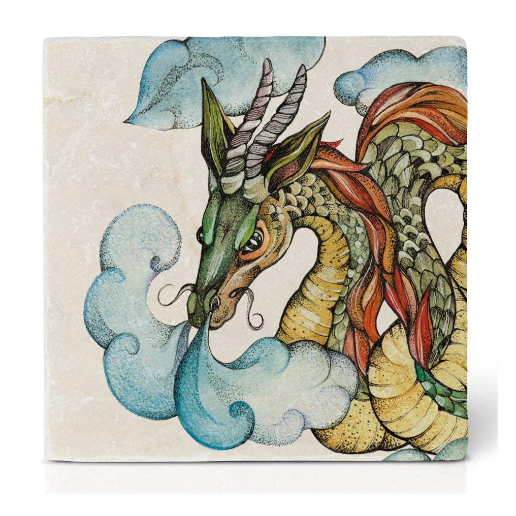 Natural stone art tile  "Dragon 1"