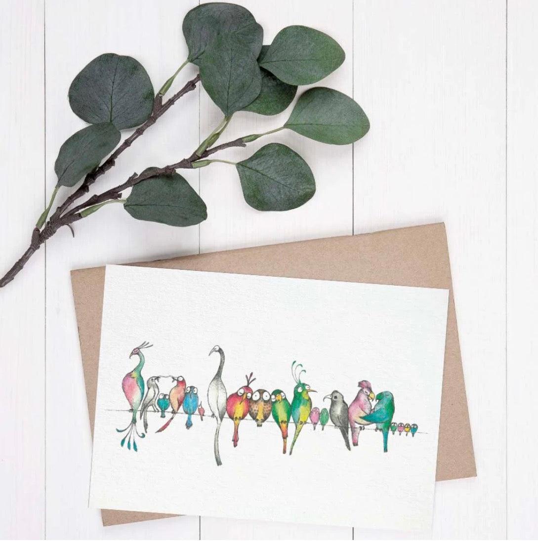 Postcard - Bird Parade