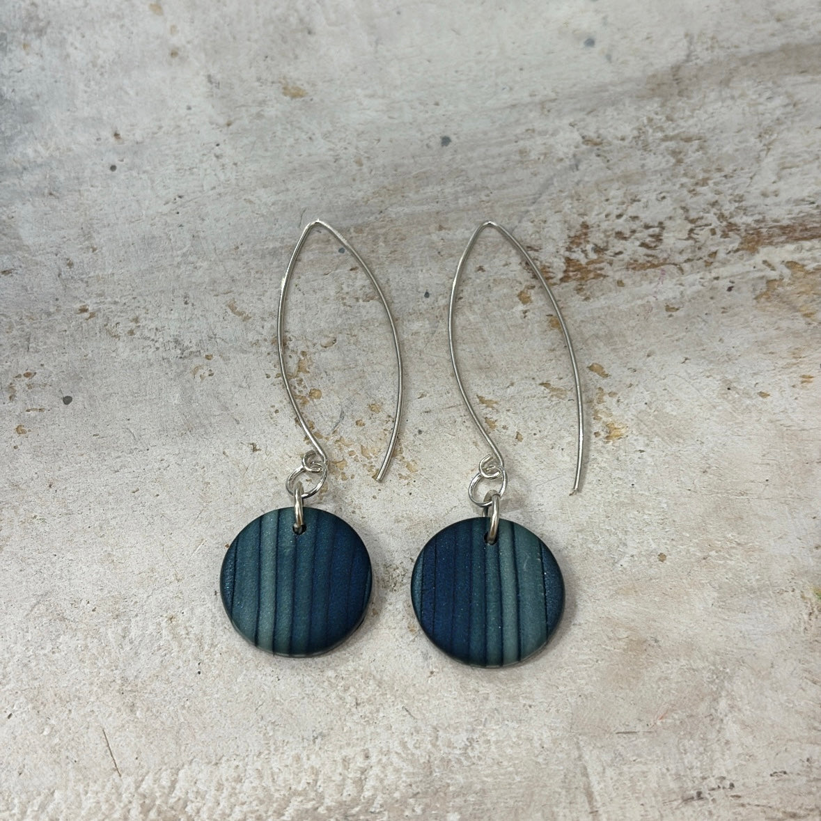 “Sea Foam  ”  925 STERLING SILVER  - handmade Earring drops - by Stephanie Fraselle - Artisan Jewellery Design