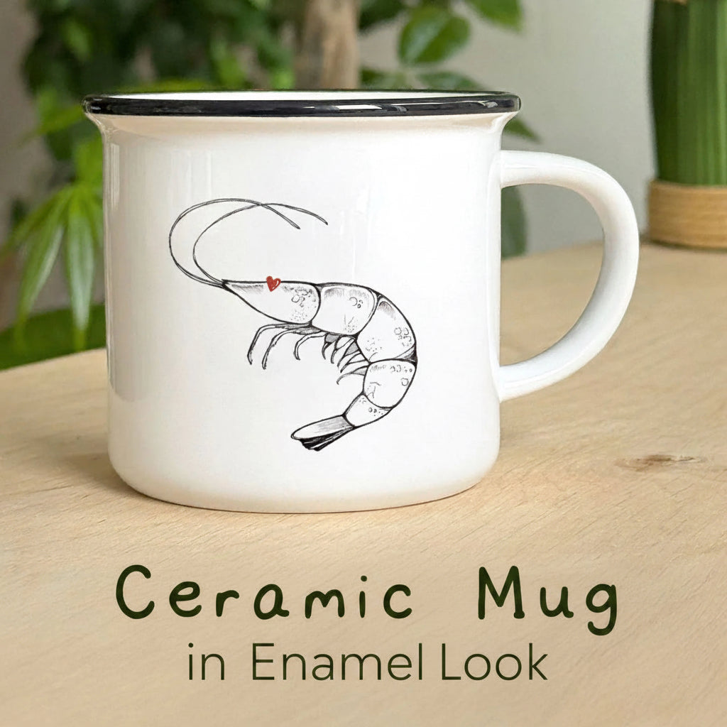 Shrimp Love  | Hand-Finished Ceramic Mug