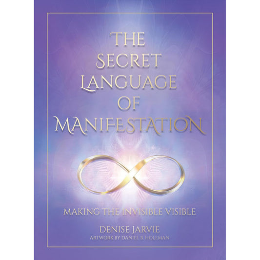 The Secret Language of Manifestation card deck with guidebook by Denise Jarvie, minimalist spiritual manifestation tool