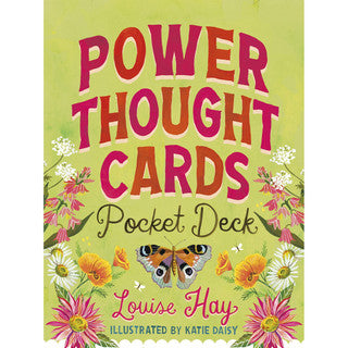 Power Thought Cards pocket affirmation deck by Louise Hay in illustrated tin box