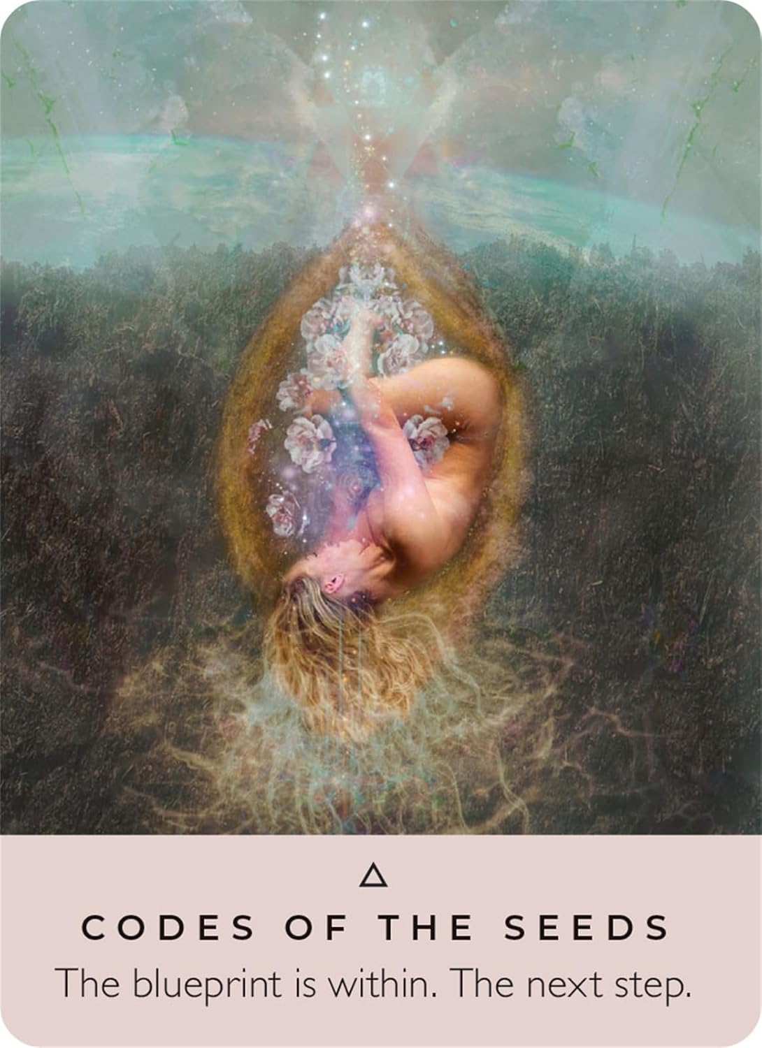 Rose Goddess pocket oracle deck with guidebook inspired by sacred feminine wisdom