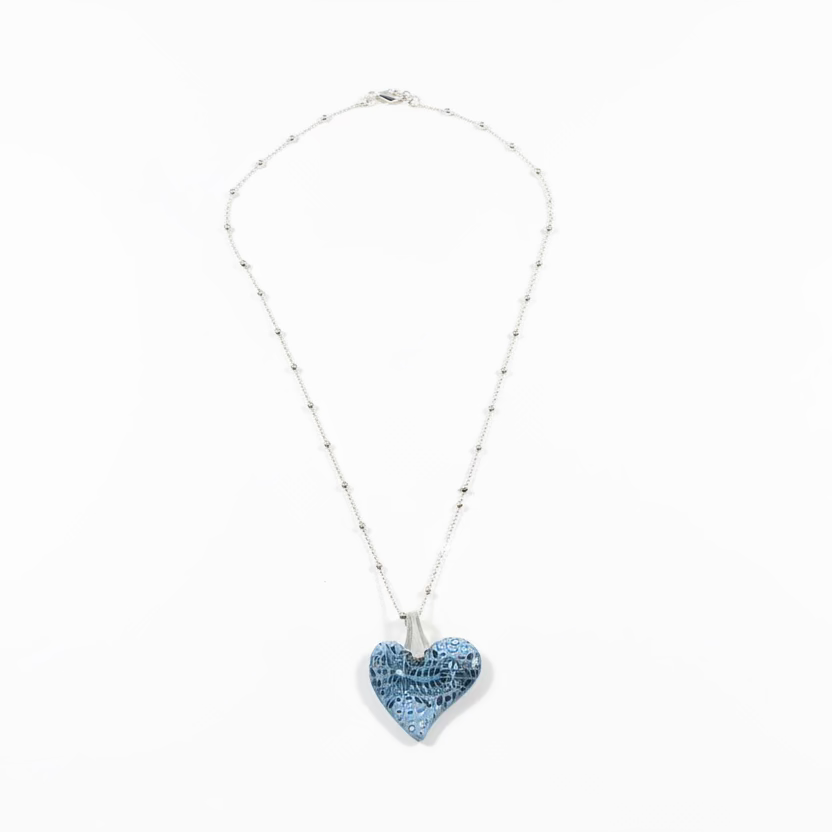 Mini heart | Mosaic | Blue Denim