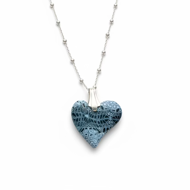 Mini heart | Mosaic | Blue Denim
