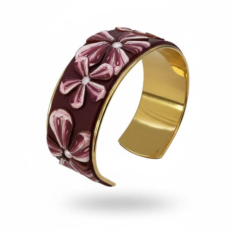 Hues|Crimson Bloom Medium Cuff