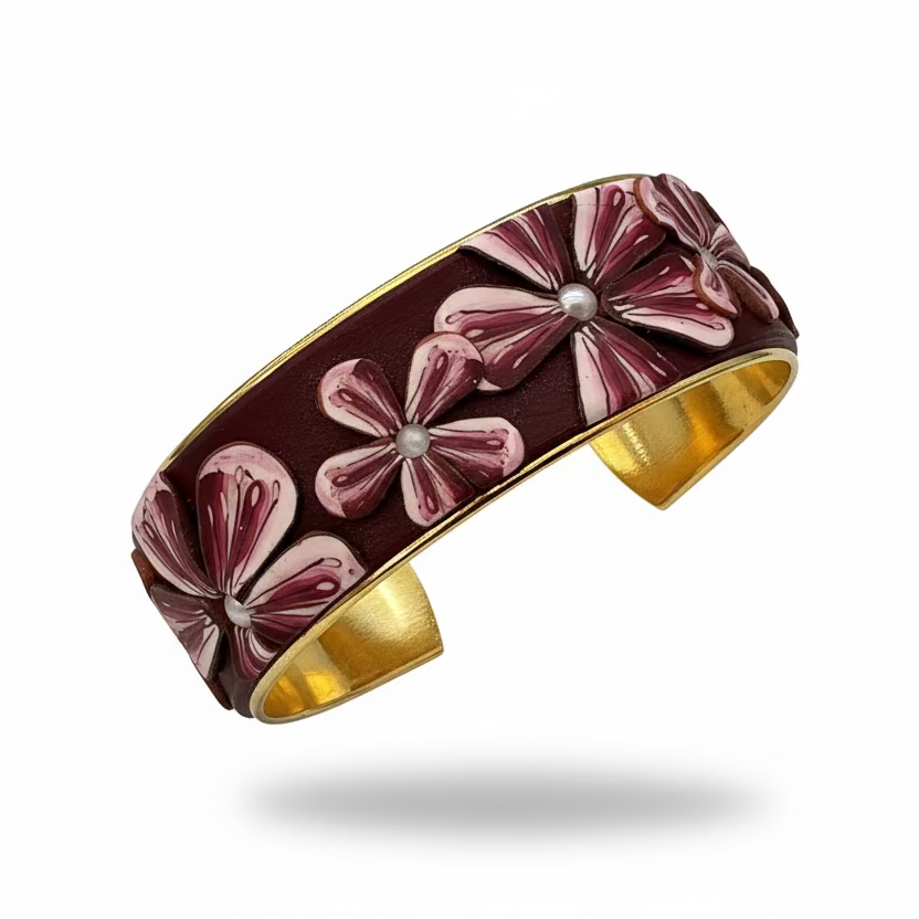 Hues|Crimson Bloom Medium Cuff
