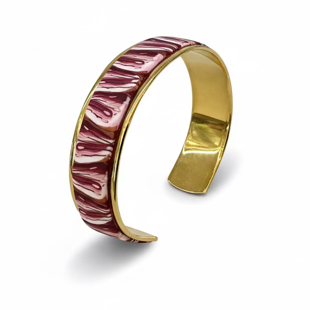 Hues|Crimson Bloom Slim Cuff