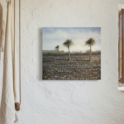Oil on Canvas  Painting Palms - Lavender Sky